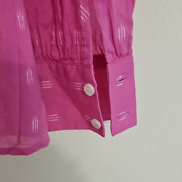 Lane Bryant Fuchsia Button-Down Blouse - Picture 5 of 6